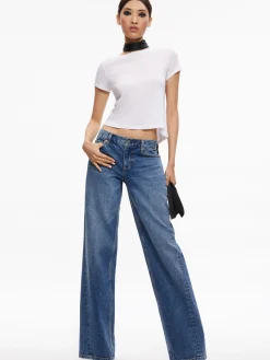 Alice and Olivia JEAN SHOP|JEANS*ERNIE LOW RISE BUCKLE BACK JEAN