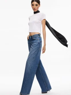 Alice and Olivia JEAN SHOP|JEANS*ERNIE LOW RISE BUCKLE BACK JEAN