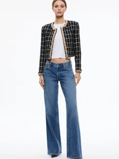 Alice and Olivia JEAN SHOP|JEANS*ERNIE LOW RISE BUCKLE BACK JEAN