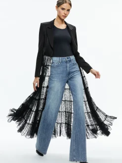 Alice and Olivia JACKETS + COATS*EVERLY DRAMA LACE MAXI BLAZER