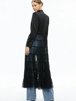 Alice and Olivia JACKETS + COATS*EVERLY DRAMA LACE MAXI BLAZER