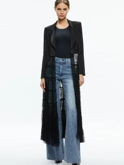 Alice and Olivia JACKETS + COATS*EVERLY DRAMA LACE MAXI BLAZER