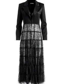 Alice and Olivia JACKETS + COATS*EVERLY DRAMA LACE MAXI BLAZER
