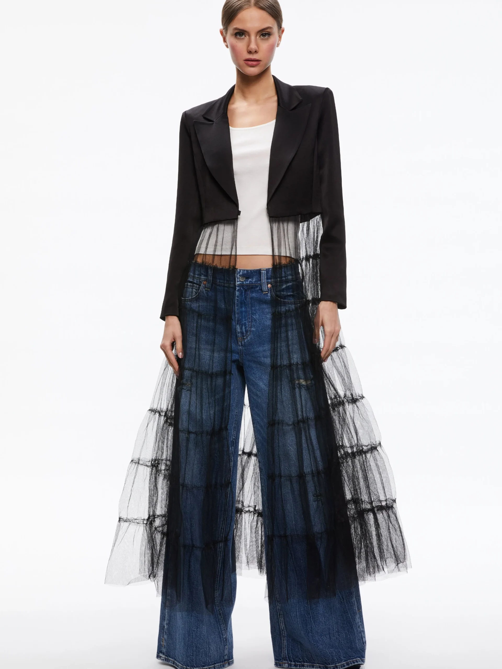 Alice and Olivia STACEY'S FAVORITES|JACKETS + COATS*EVERLY TULLE BLAZER