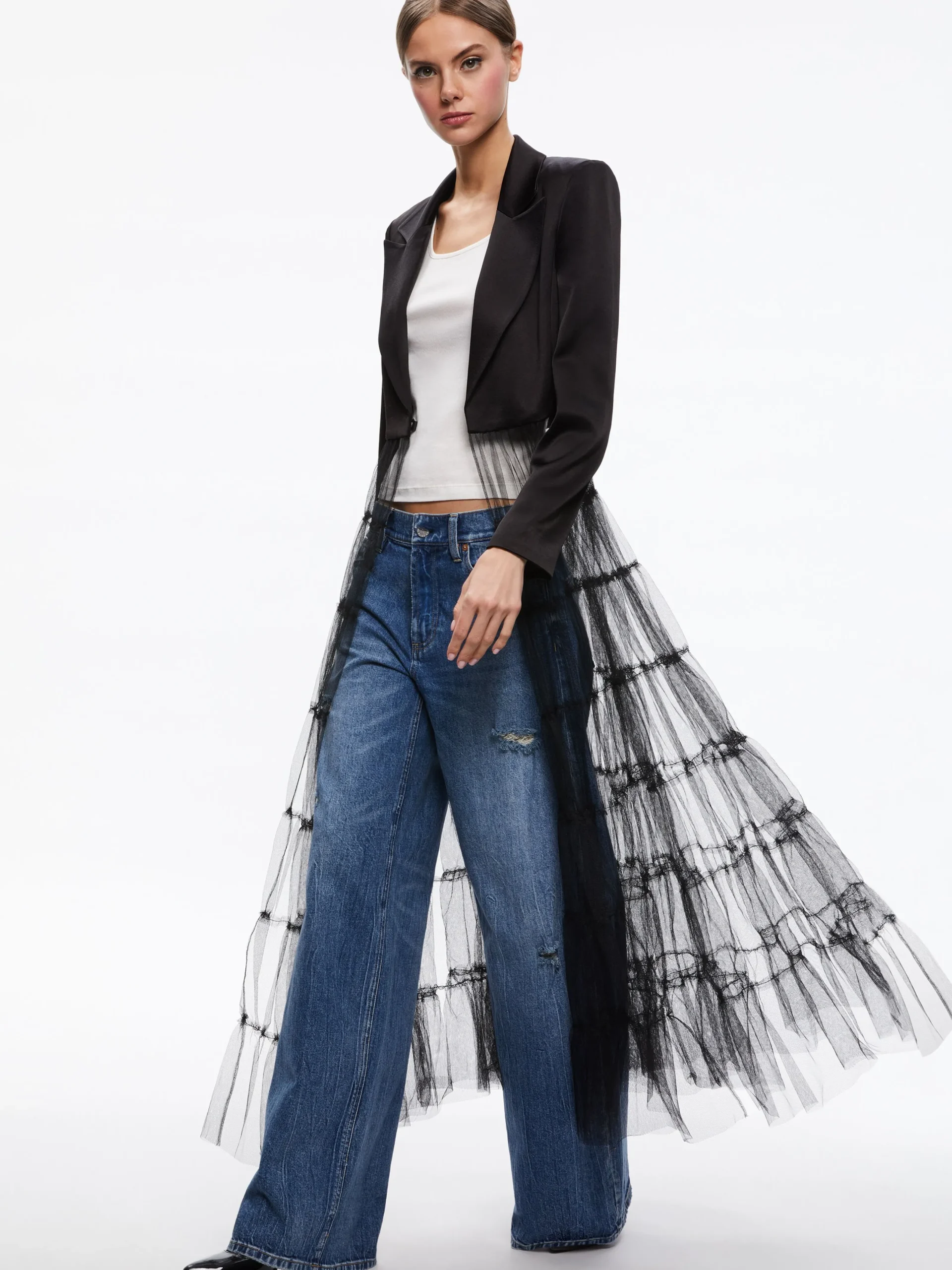 Alice and Olivia STACEY'S FAVORITES|JACKETS + COATS*EVERLY TULLE BLAZER