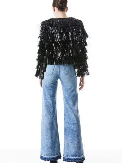 Alice and Olivia JACKETS + COATS*FAWN FRINGE TINSEL JACKET