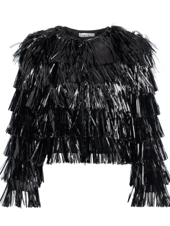 Alice and Olivia JACKETS + COATS*FAWN FRINGE TINSEL JACKET