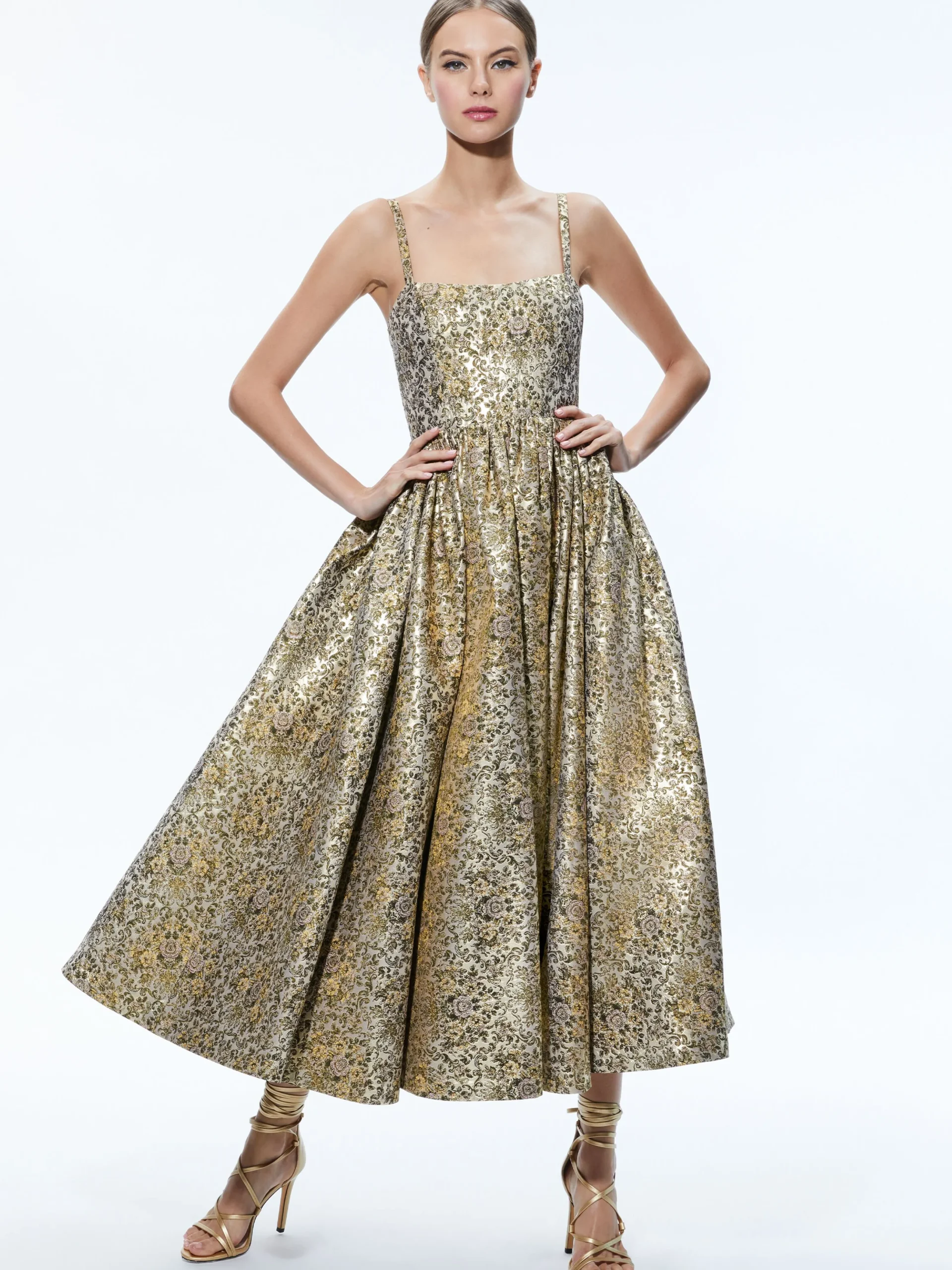 Alice and Olivia GUEST OF|MIDI*FAY MIDI DRESS