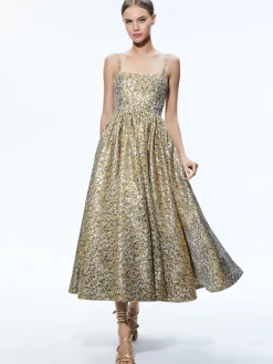 Alice and Olivia GUEST OF|MIDI*FAY MIDI DRESS