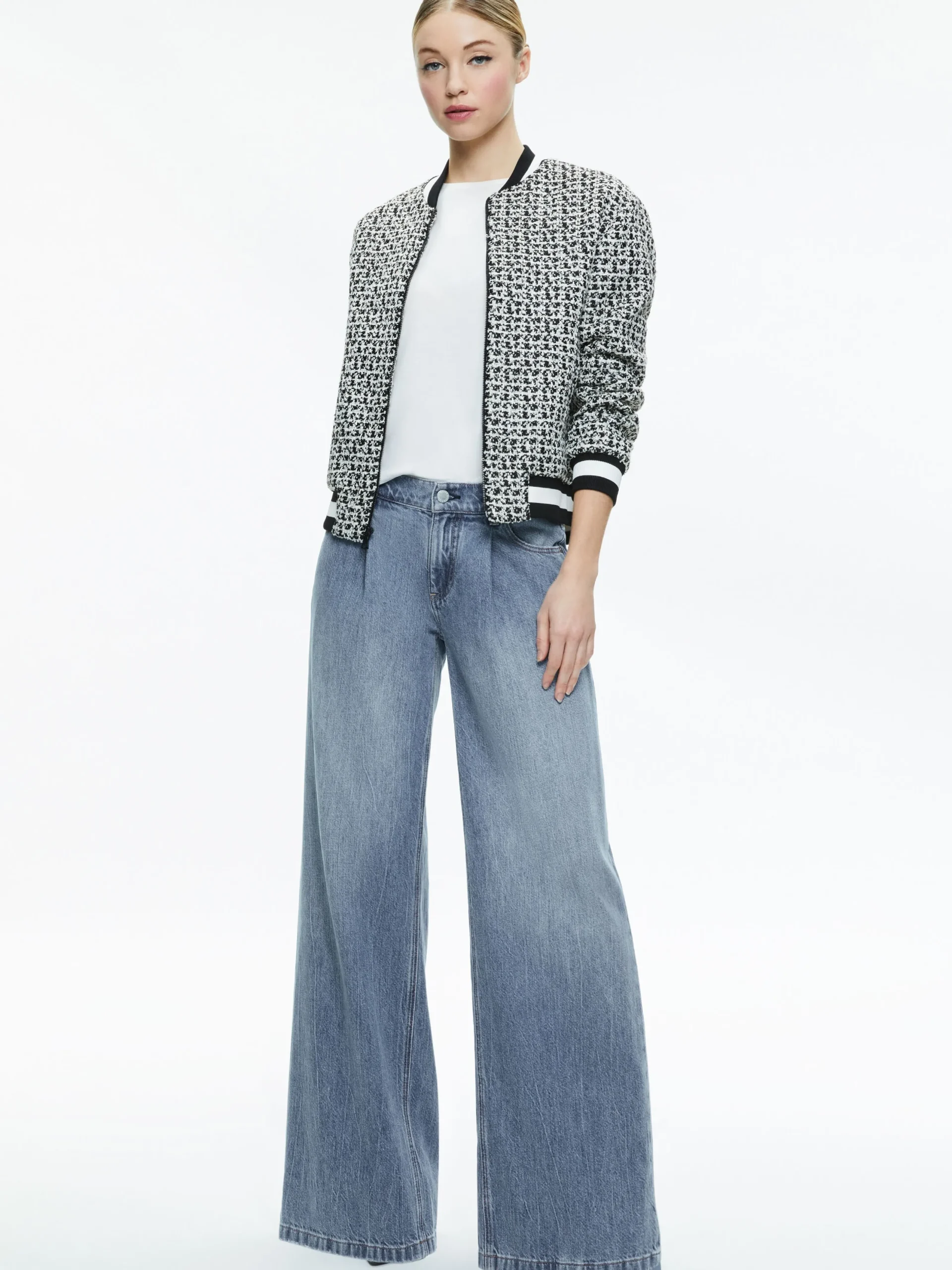 Alice and Olivia THE WORKWEAR EDIT|JACKETS + COATS*FELISA VARSITY BOMBER JACKET