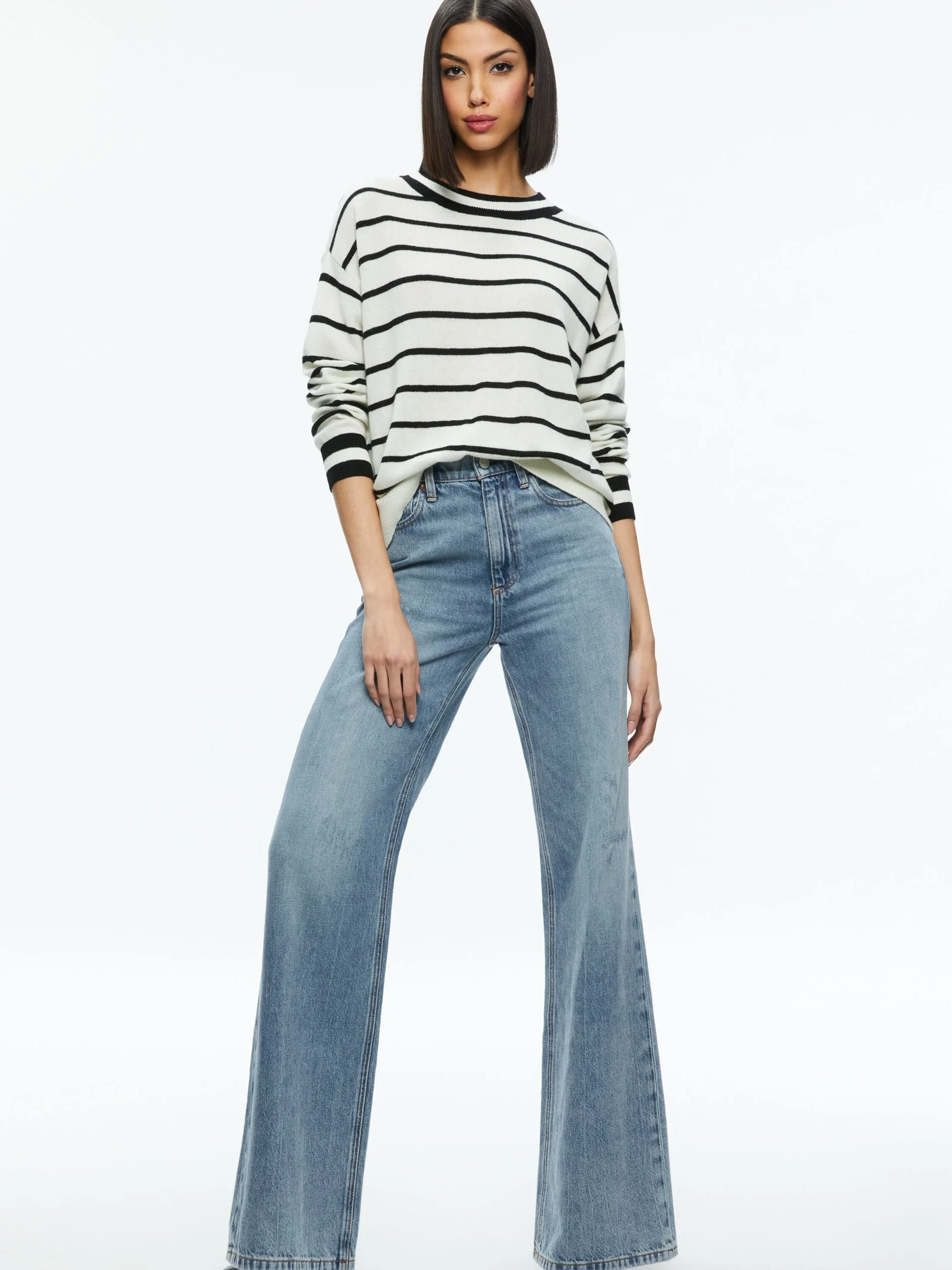 Alice and Olivia ESSENTIALS|SWEATERS*FILA CREWNECK PULLOVER