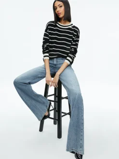 Alice and Olivia ESSENTIALS|SWEATERS*FILA CREWNECK PULLOVER