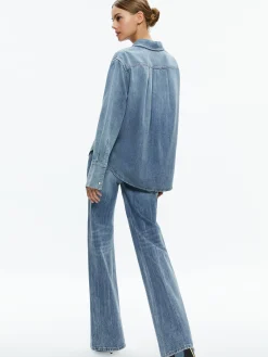 Alice and Olivia JEAN SHOP|ESSENTIALS*FINELY DENIM BUTTON DOWN