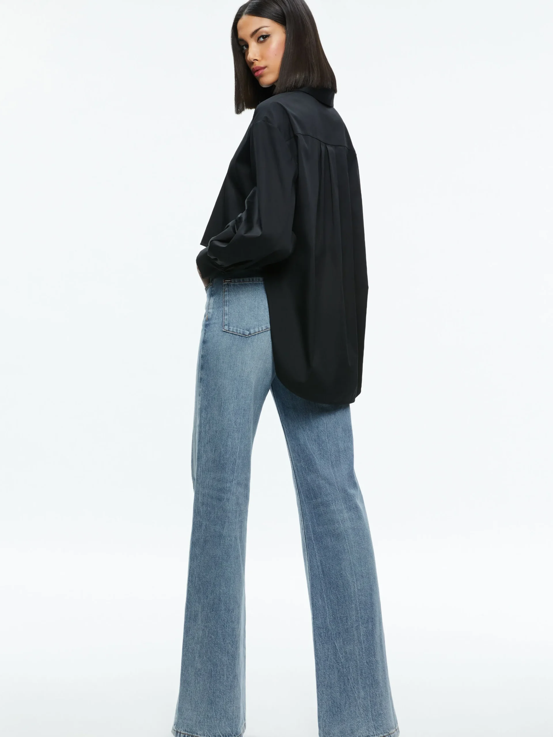 Alice and Olivia ESSENTIALS|THE WORKWEAR EDIT*FINELY HIGH-LOW BLOUSE