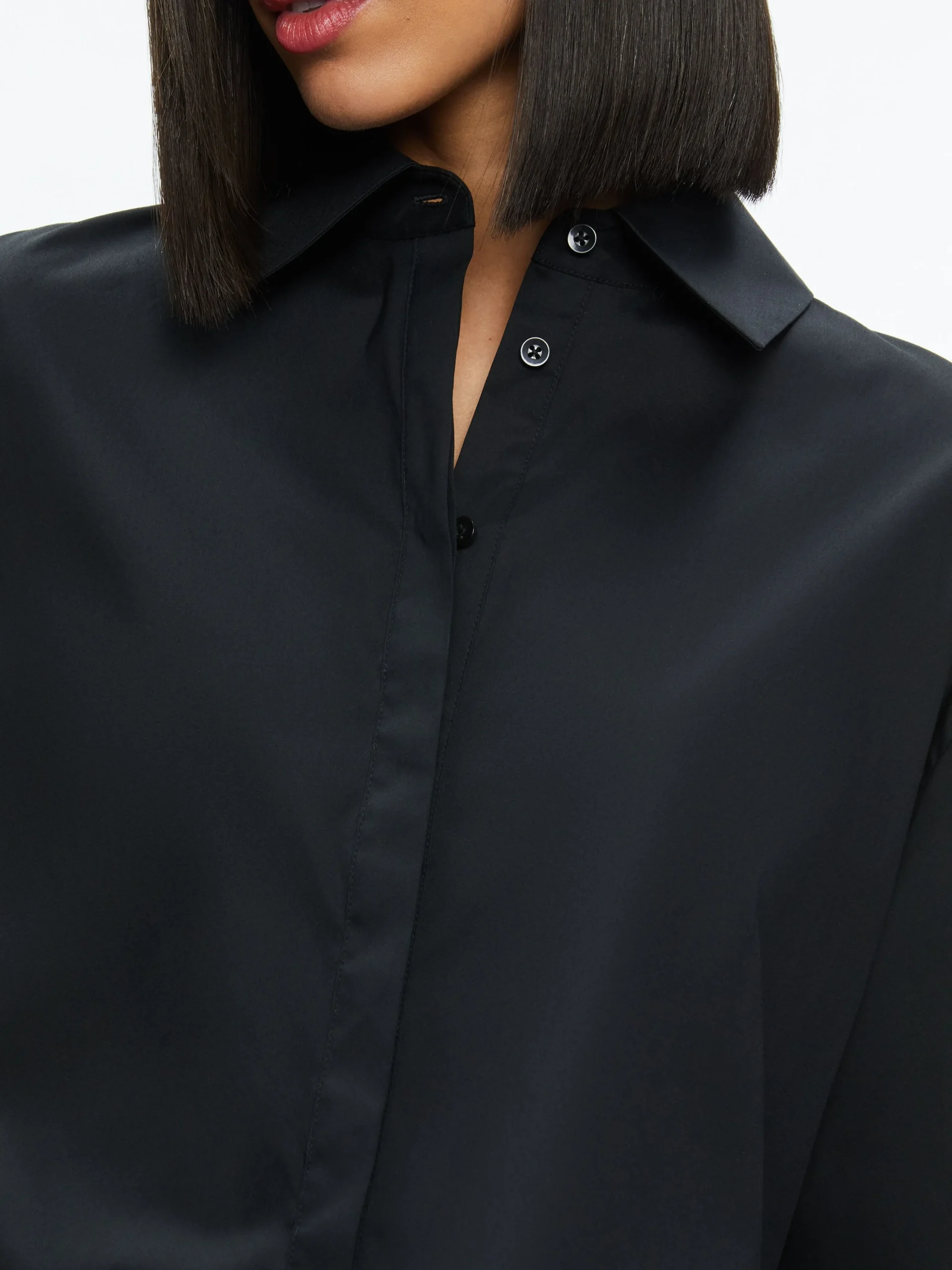 Alice and Olivia ESSENTIALS|THE WORKWEAR EDIT*FINELY HIGH-LOW BLOUSE