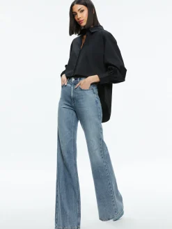 Alice and Olivia ESSENTIALS|THE WORKWEAR EDIT*FINELY HIGH-LOW BLOUSE