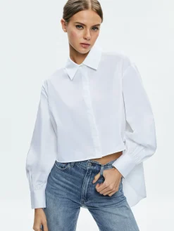Alice and Olivia ESSENTIALS|THE WORKWEAR EDIT*FINELY HIGH-LOW BLOUSE
