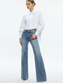 Alice and Olivia ESSENTIALS|THE WORKWEAR EDIT*FINELY HIGH-LOW BLOUSE