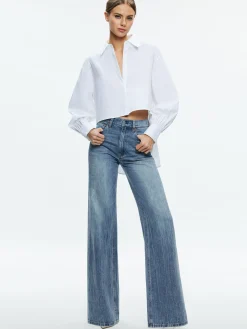 Alice and Olivia ESSENTIALS|THE WORKWEAR EDIT*FINELY HIGH-LOW BLOUSE