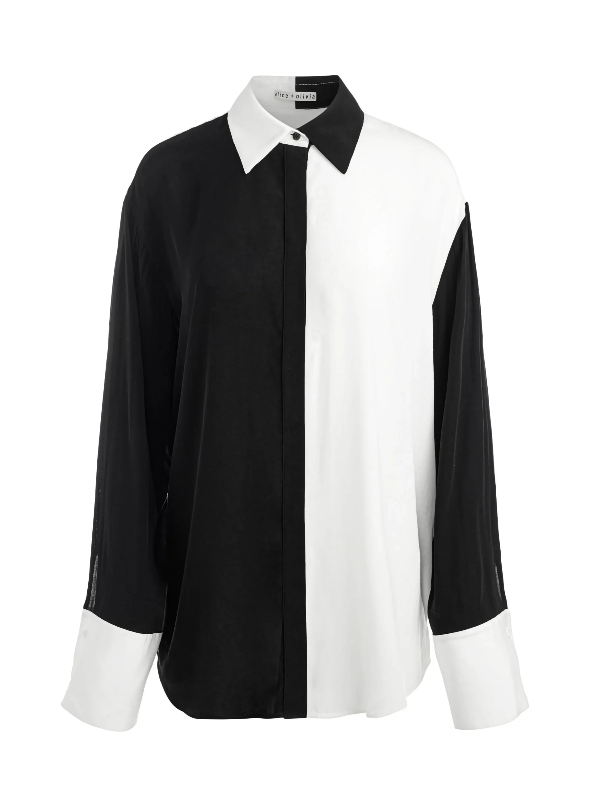 Alice and Olivia STACEY'S FAVORITES|ESSENTIALS*FINELY OVERSIZED BUTTON DOWN SHIRT