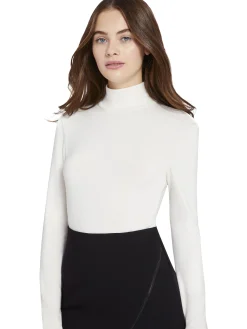 Alice and Olivia ESSENTIALS|SWEATERS*GARRISON SLIM MOCK NECK TOP