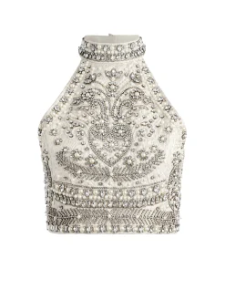 Alice and Olivia MATCHING SETS*GATZ EMBELLISHED HIGH NECK TOP + CATRINA EMBELLISHED GOWN MAXI SKIRT