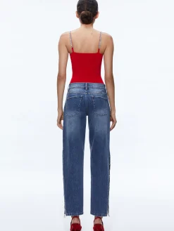 Alice and Olivia JEAN SHOP|JEANS*GAYLE EMBELLISHED SIDE JEAN