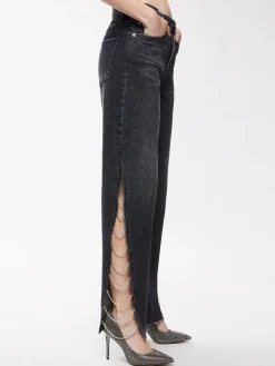 Alice and Olivia JEAN SHOP|JEANS*GAYLE EMBELLISHED SIDE JEAN