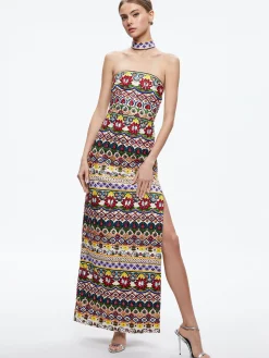 Alice and Olivia GUEST OF|MAXI*GEORGIE CHOKER STRAPLESS GOWN