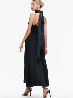 Alice and Olivia GUEST OF|MIDI*GLYNIS SPAGHETTI STRAP SCARF MIDI DRESS