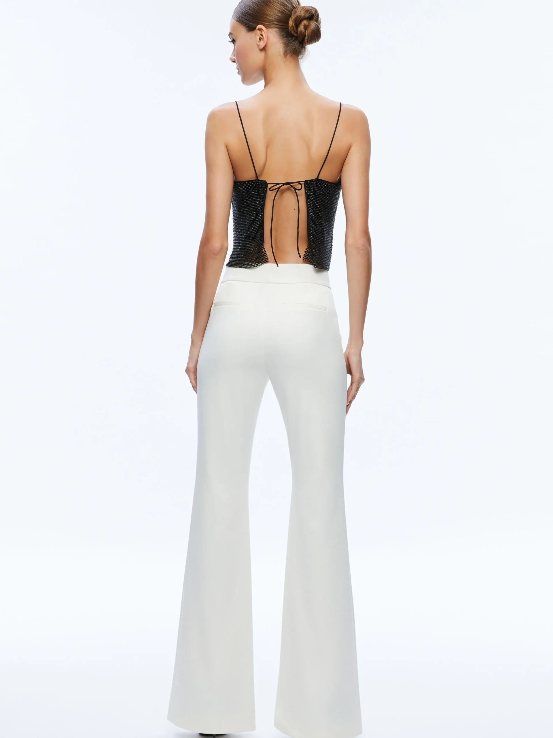Alice and Olivia TOPS*GRAZI EMBELLISHED SPAGHETTI STRAP TOP