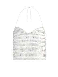 Alice and Olivia TOPS*GRAZI EMBELLISHED TIE BACK CROP TOP