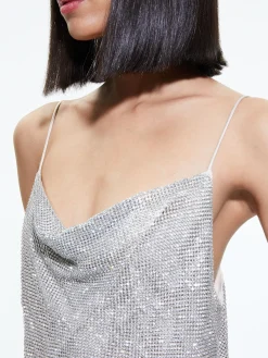 Alice and Olivia VALENTINE'S DAY EDIT|TOPS*HARMON CRYSTAL CHAINMAIL SLIP TANK