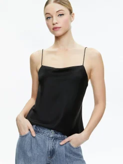 Alice and Olivia ESSENTIALS|TOPS*HARMON DRAPEY SLIP TANK
