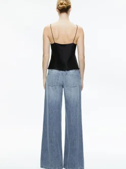 Alice and Olivia ESSENTIALS|TOPS*HARMON DRAPEY SLIP TANK