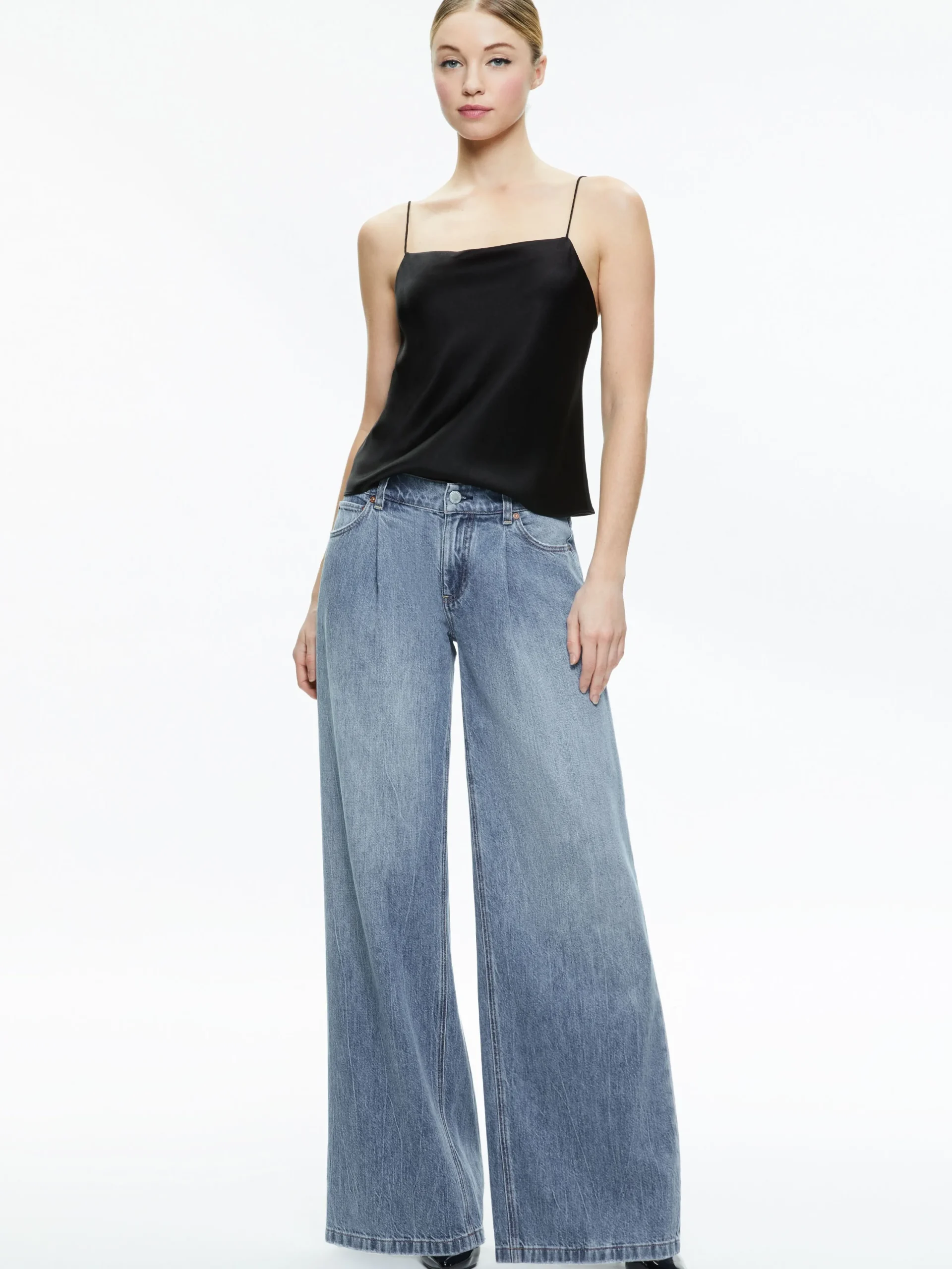 Alice and Olivia ESSENTIALS|TOPS*HARMON DRAPEY SLIP TANK