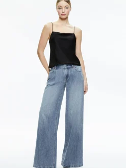 Alice and Olivia ESSENTIALS|TOPS*HARMON DRAPEY SLIP TANK