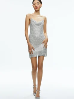 Alice and Olivia VALENTINE'S DAY EDIT|MINI*HARMONY CRYSTAL MINI DRESS