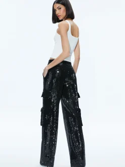 Alice and Olivia PANTS*HAYES SEQUIN CARGO PANT
