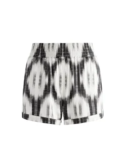 Alice and Olivia MATCHING SETS*IKAT PRINT DOMINO KIMONO WITH TIE BELT + ASH TIE NECK HALTER TOP + TANDY SHORTS