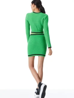 Alice and Olivia ESSENTIALS|SKIRTS*INGRID CABLE KNIT MINI SKIRT