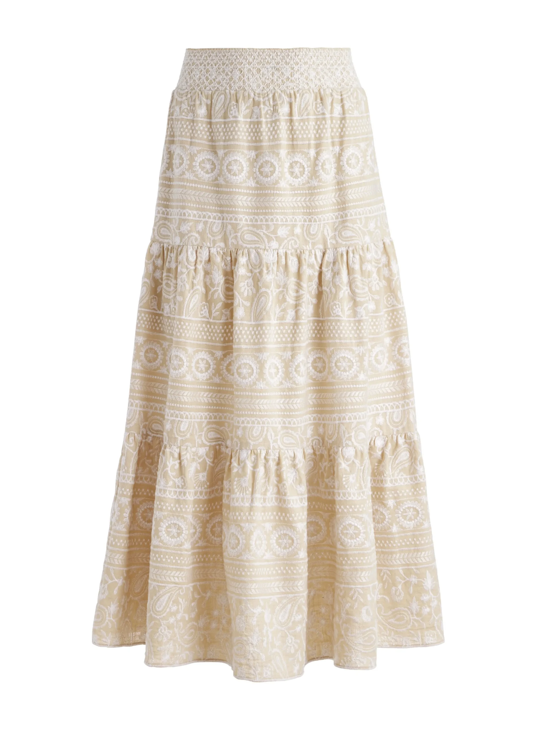 Alice and Olivia MATCHING SETS*JAYMEE TIE NECK CROPPED HALTER TOP + REISE TIERED MIDI SKIRT