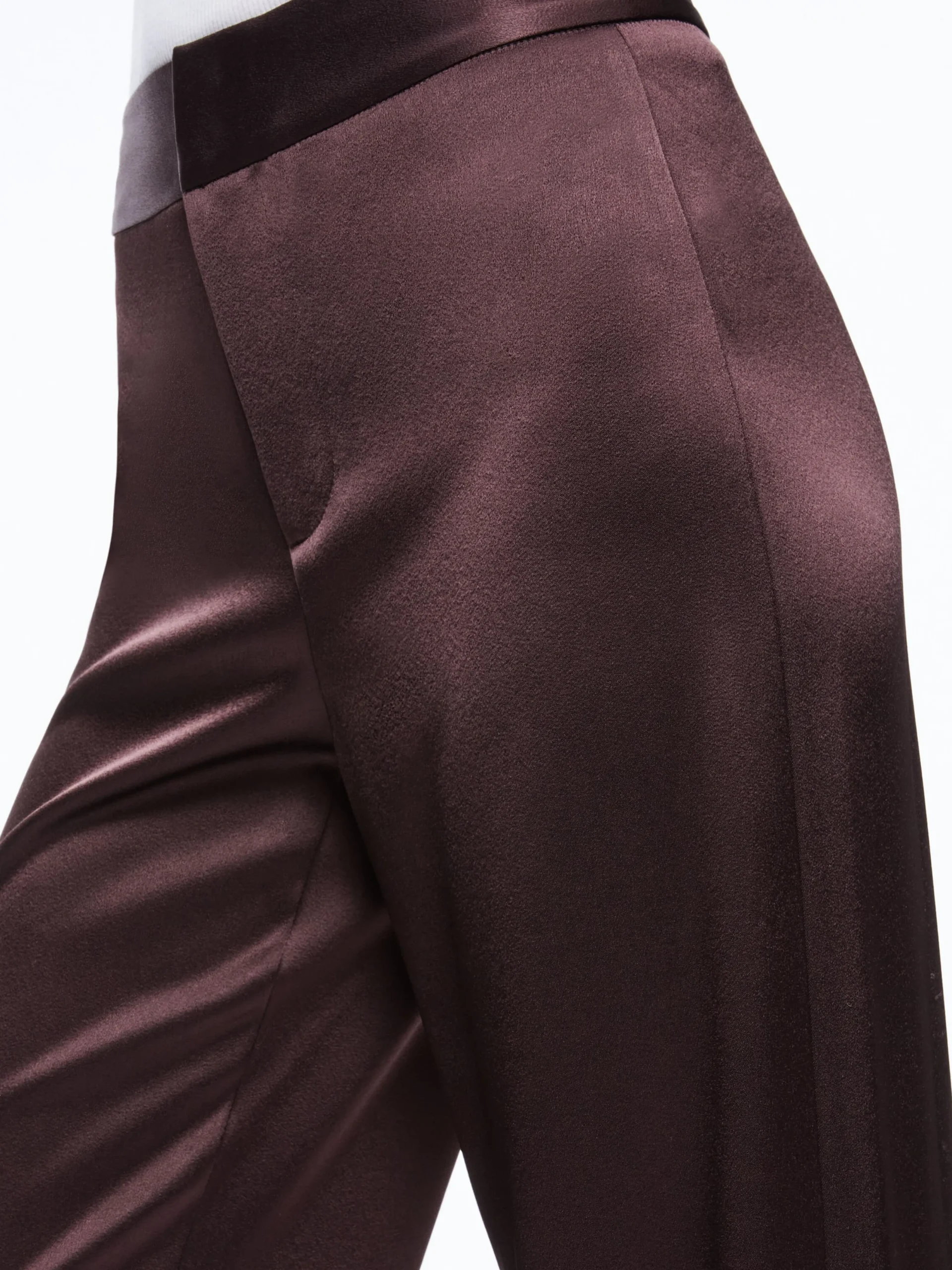 Alice and Olivia ESSENTIALS|PANTS*JC WIDE LEG SIDE SLIT PANT