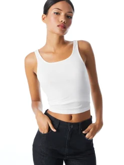 Alice and Olivia TOPS*JEMI RIBBED TANK