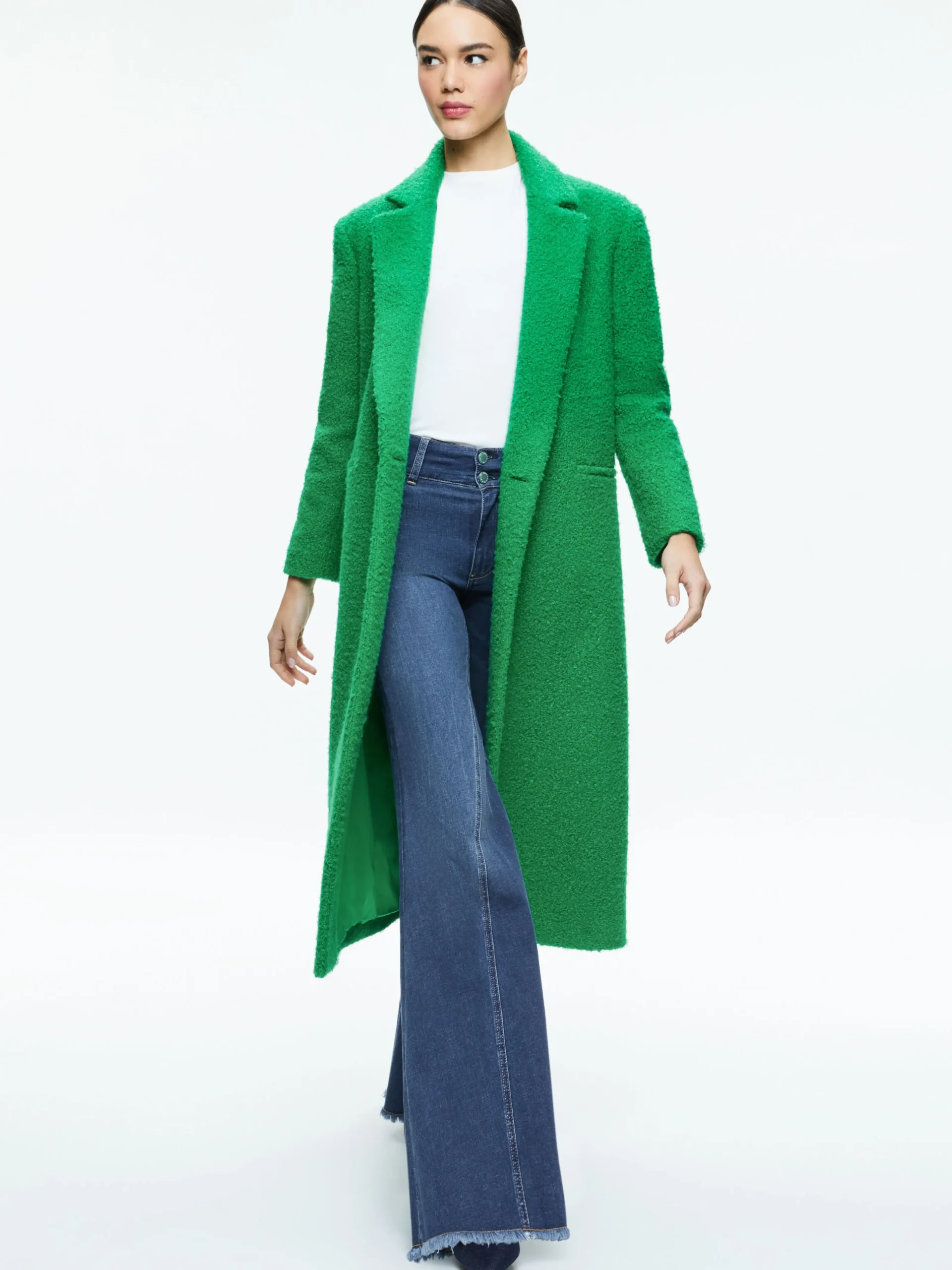 Alice and Olivia STACEY'S FAVORITES|JACKETS + COATS*JIMMY OVERSIZED COAT WITH LONG LAPEL