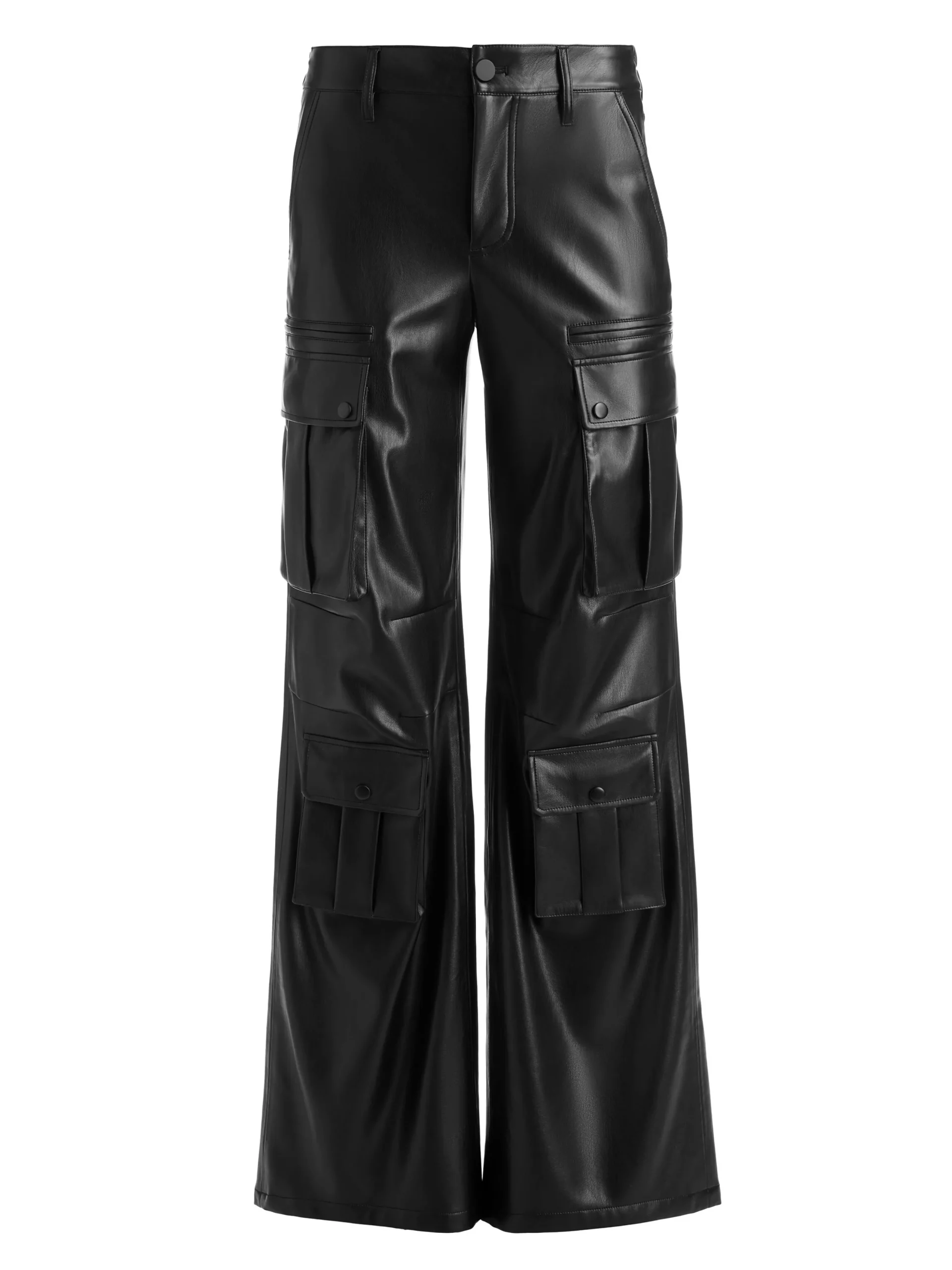 Alice and Olivia VEGAN LEATHER|ESSENTIALS*JOETTE VEGAN LEATHER CARGO PANT
