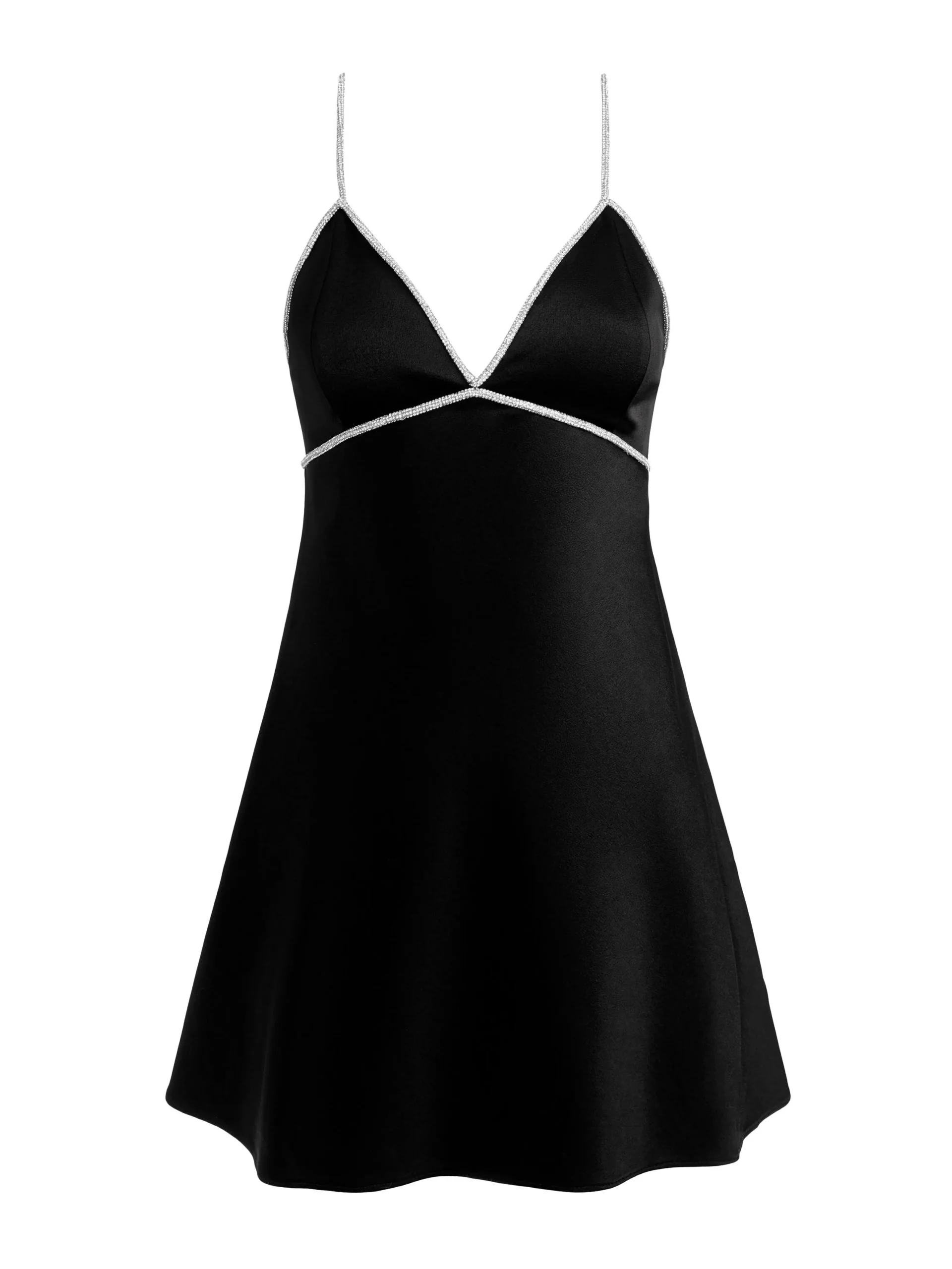 Alice and Olivia GUEST OF|MINI*JULIENNE EMBELLISHED V-NECK MINI DRESS