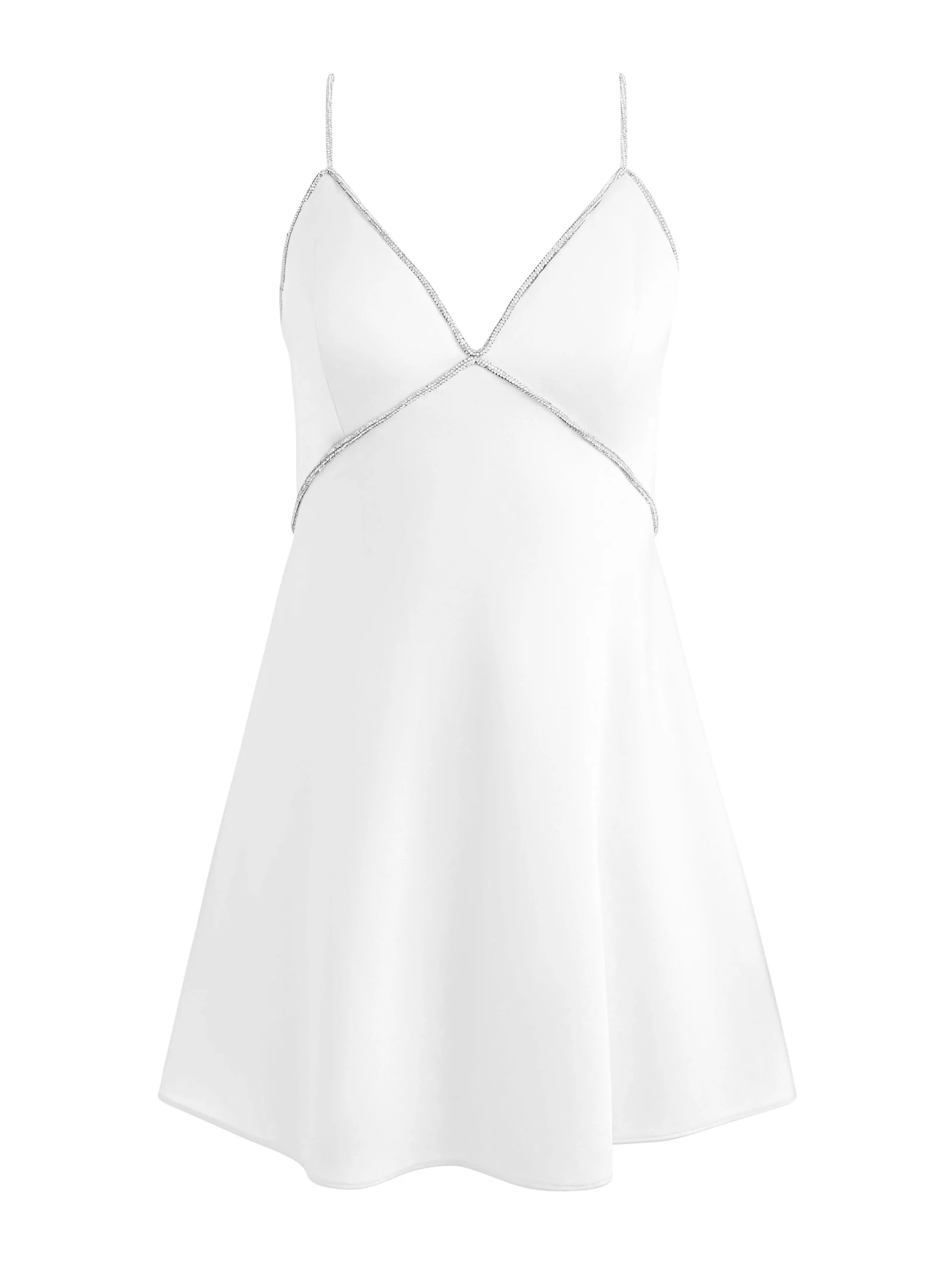 Alice and Olivia GUEST OF|MINI*JULIENNE EMBELLISHED V-NECK MINI DRESS