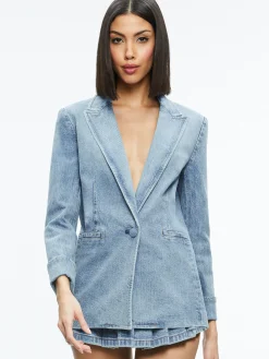 Alice and Olivia JEAN SHOP|VALENTINE'S DAY EDIT*JUSTINE ROLLED CUFF BLAZER