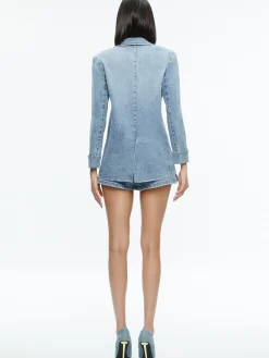 Alice and Olivia JEAN SHOP|VALENTINE'S DAY EDIT*JUSTINE ROLLED CUFF BLAZER